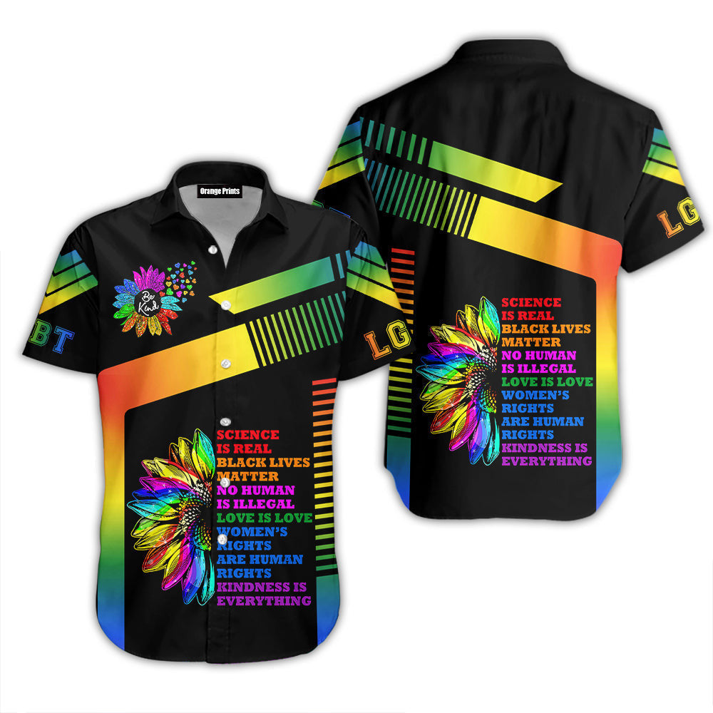 Trans Pride Be Kind Lgbt Aloha Hawaiian Shirts For Men & For Women | Wt9143