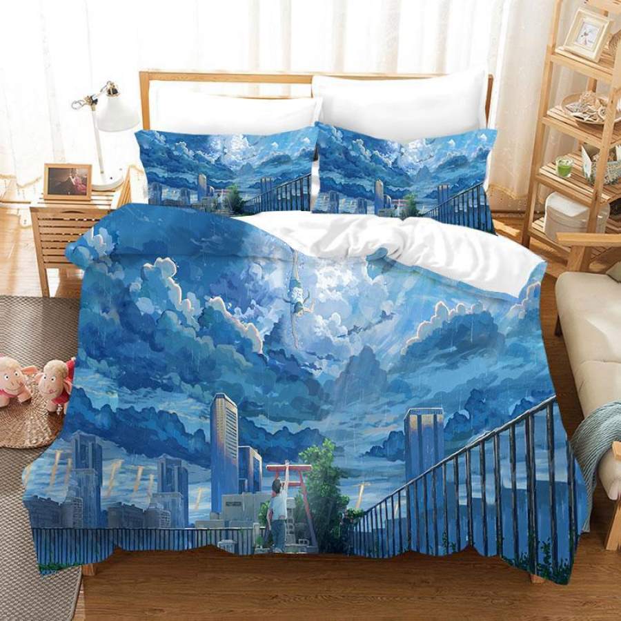 3D Animation Scene Quilt Cover Set Bedding Set Duvet Cover Pillowcases A212 LQH