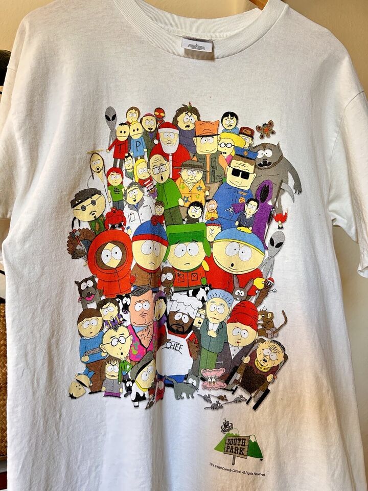 Vintage 1998 South Park Comedy Characters Shirt Outfit, Shirt Outfit Idea