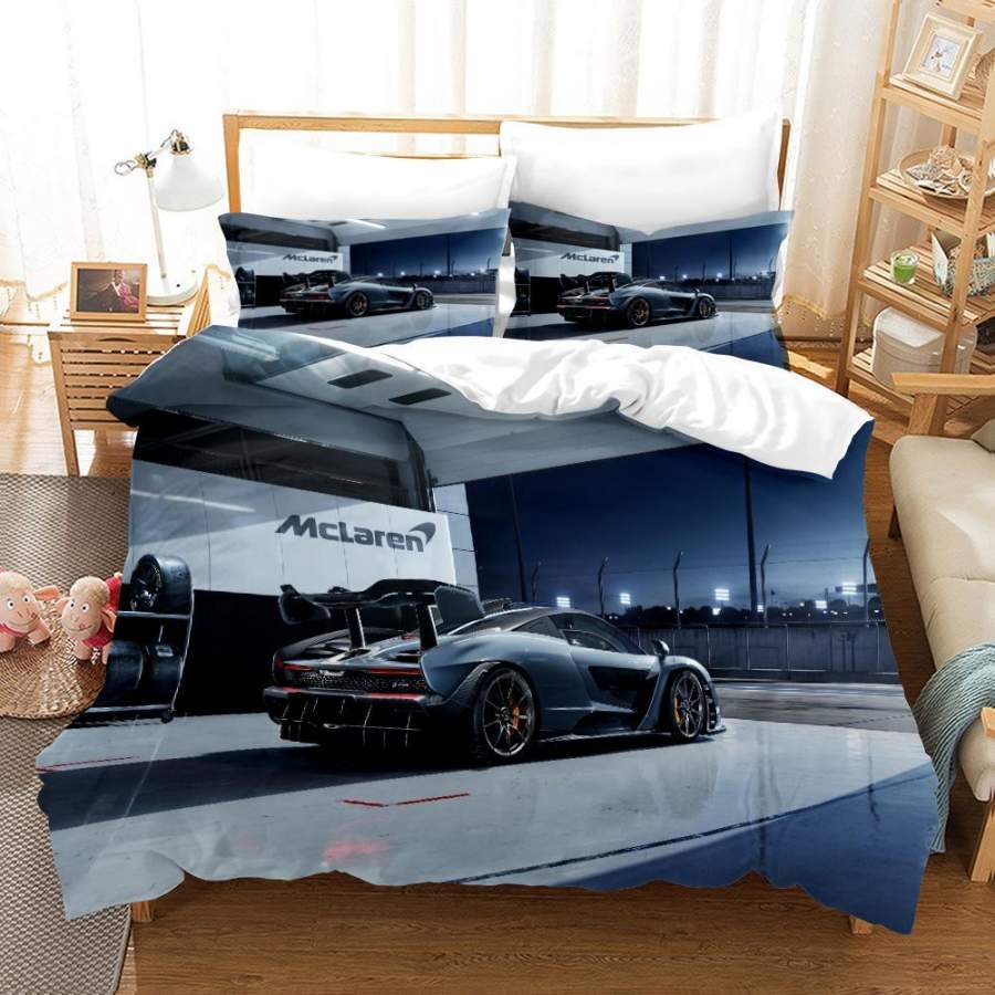 3D Blue Car Quilt Cover Set Bedding Set Duvet Cover Pillowcases SF02