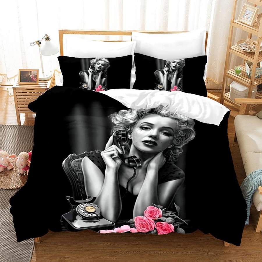 3D Marilyn Monroe Quilt Cover Set Bedding Set Pillowcases 36