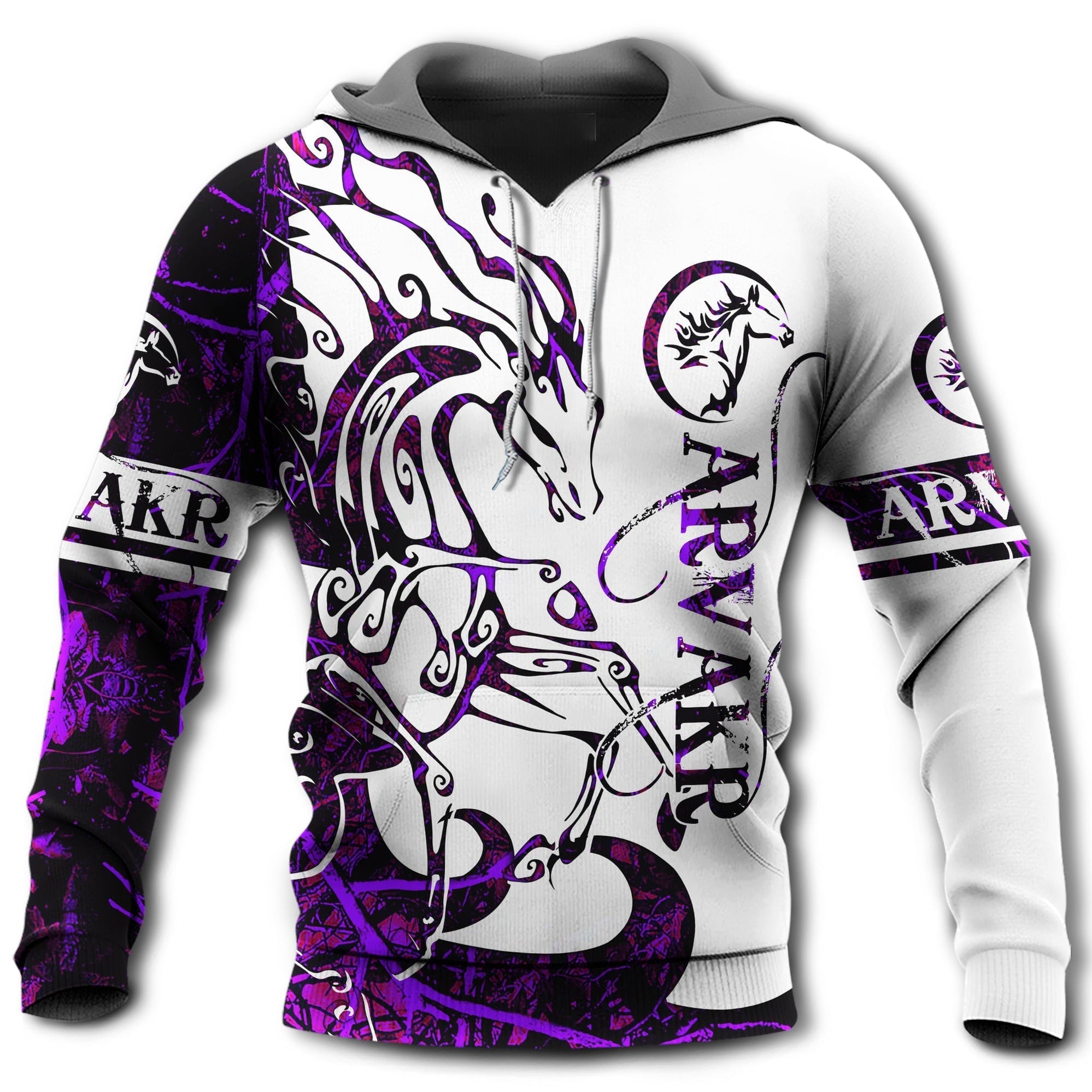 Viking Arvakr Legend Purple And White – Hoodie