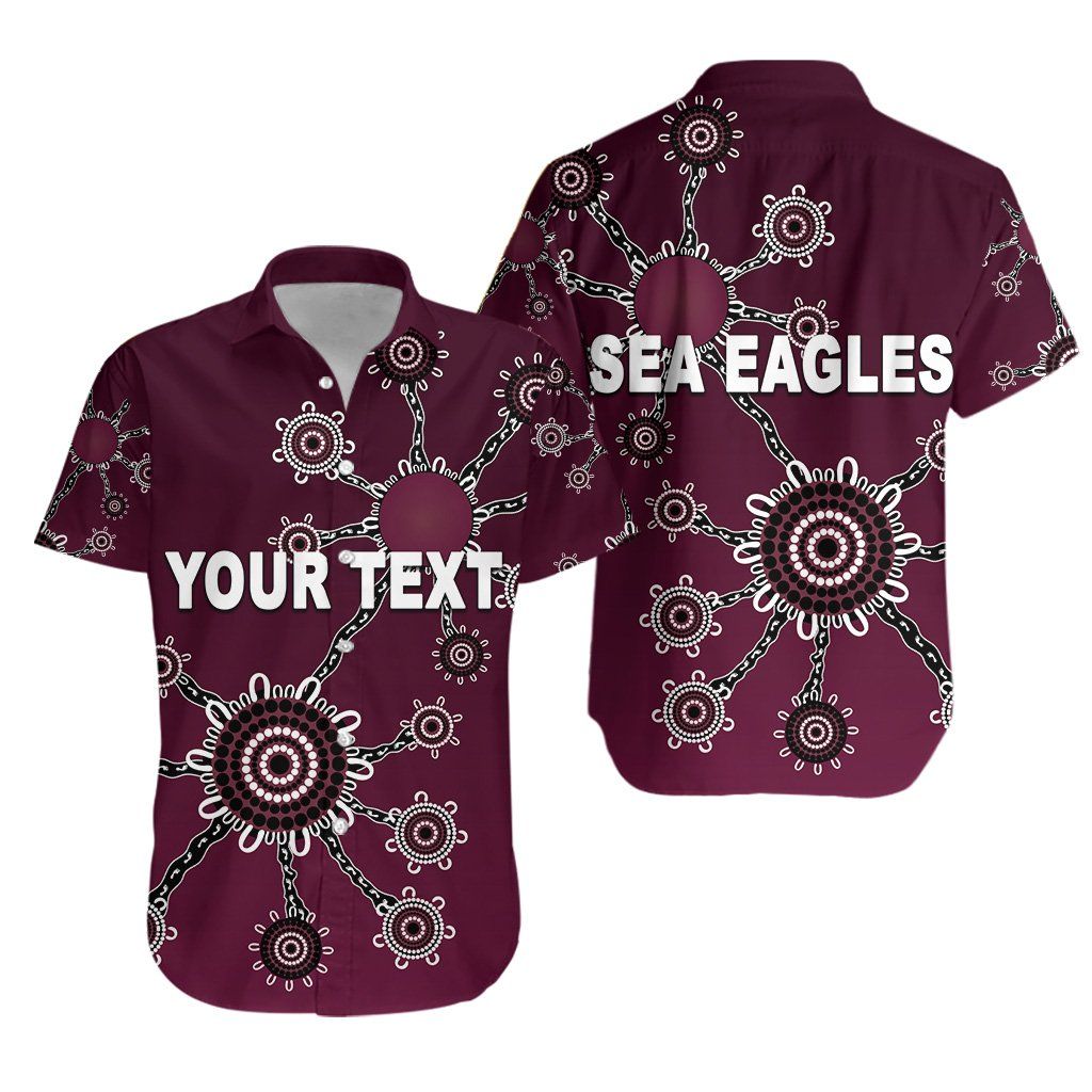 Warringah Hawaiian Shirt Sea Eagles Simple Indigenous K8