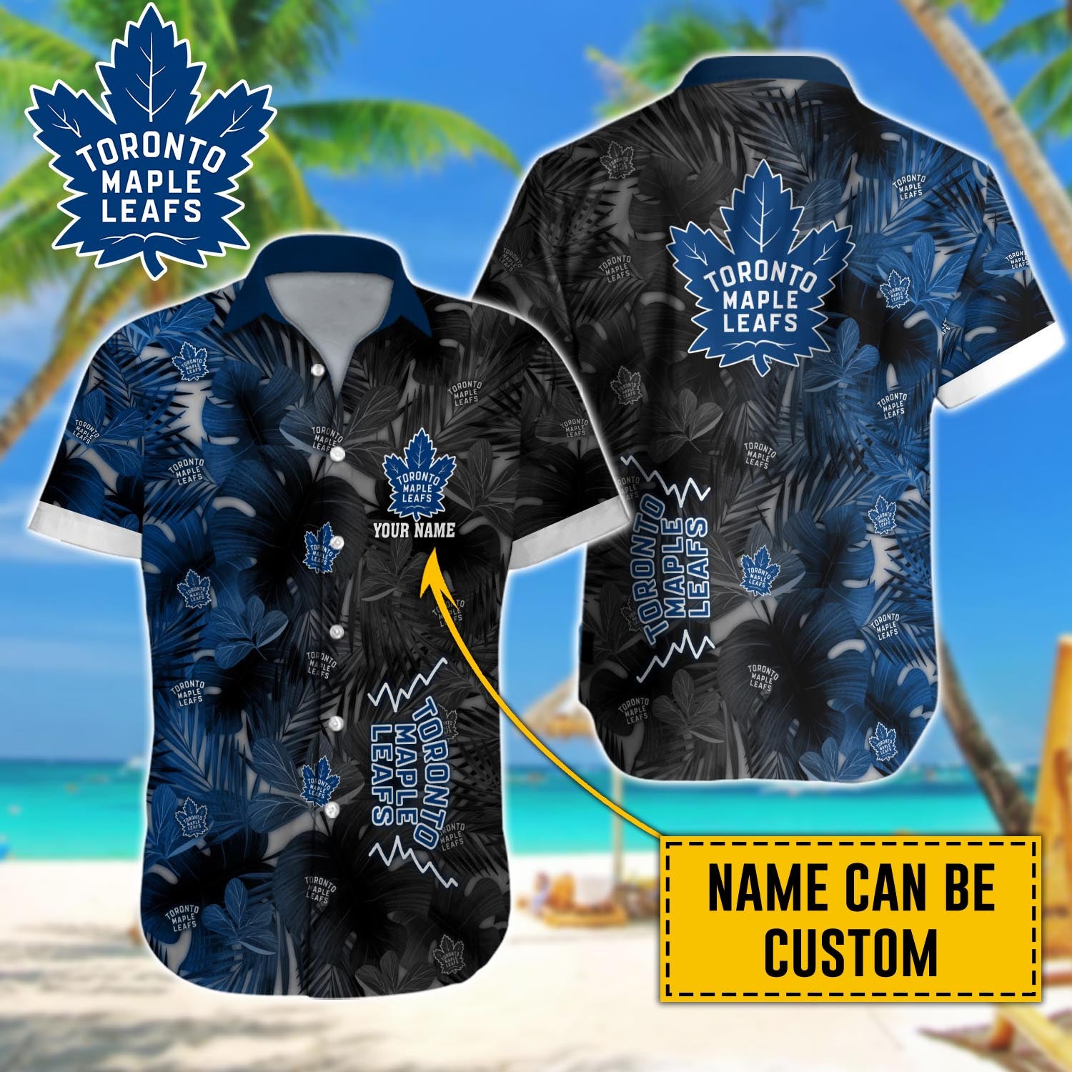 Toronto Maple Leafs Hawaiian Shirt Custom Name