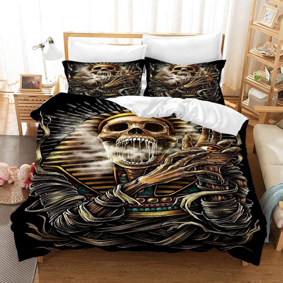 3D Skull Sphinx Quilt Cover Set Bedding Set Pillowcases 142