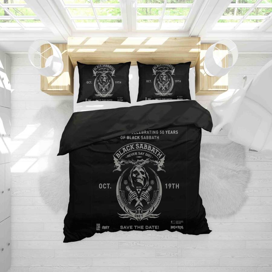 3D Black Sabbath Skull Quilt Cover Set Bedding Set Duvet Cover Pillowcases SF39