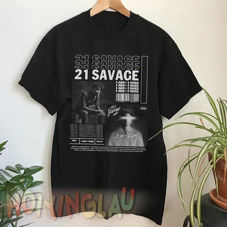 Vintage 21 Savage Shirt, 21 Savage Merch, 21 Savage – I Am I WasPoster Graphic tee