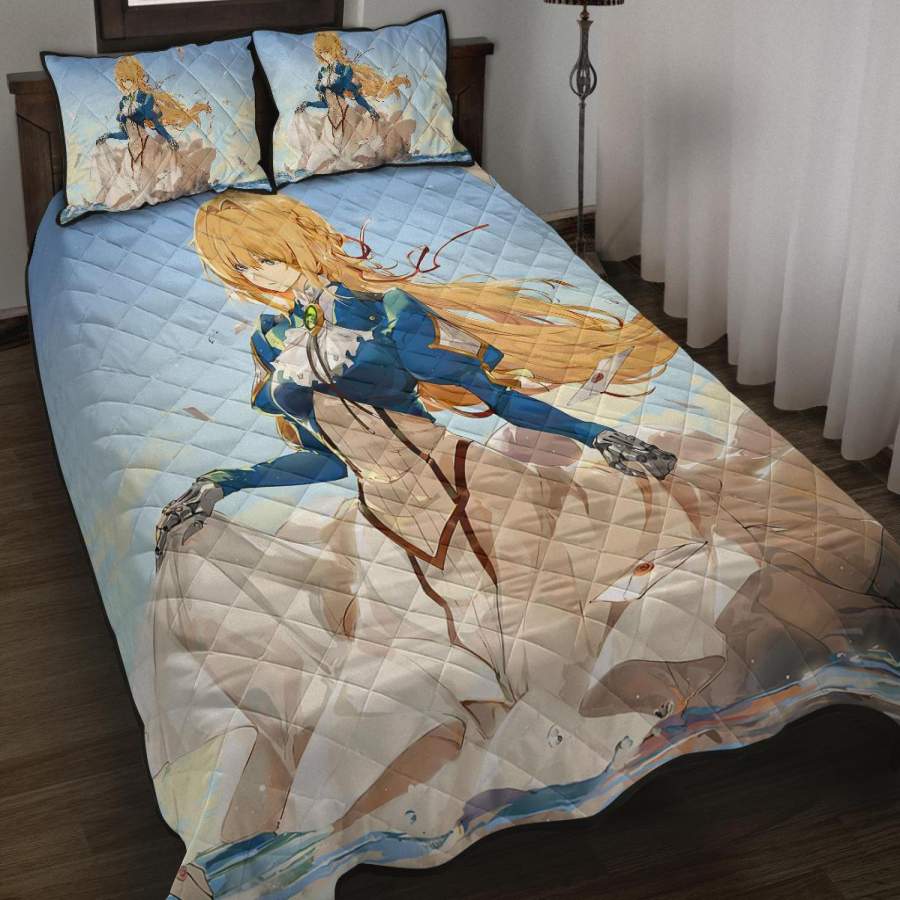 Violet Evergarden 5 Anime Quilt Bed Set – Pillow Case – amazing decor gift ideas