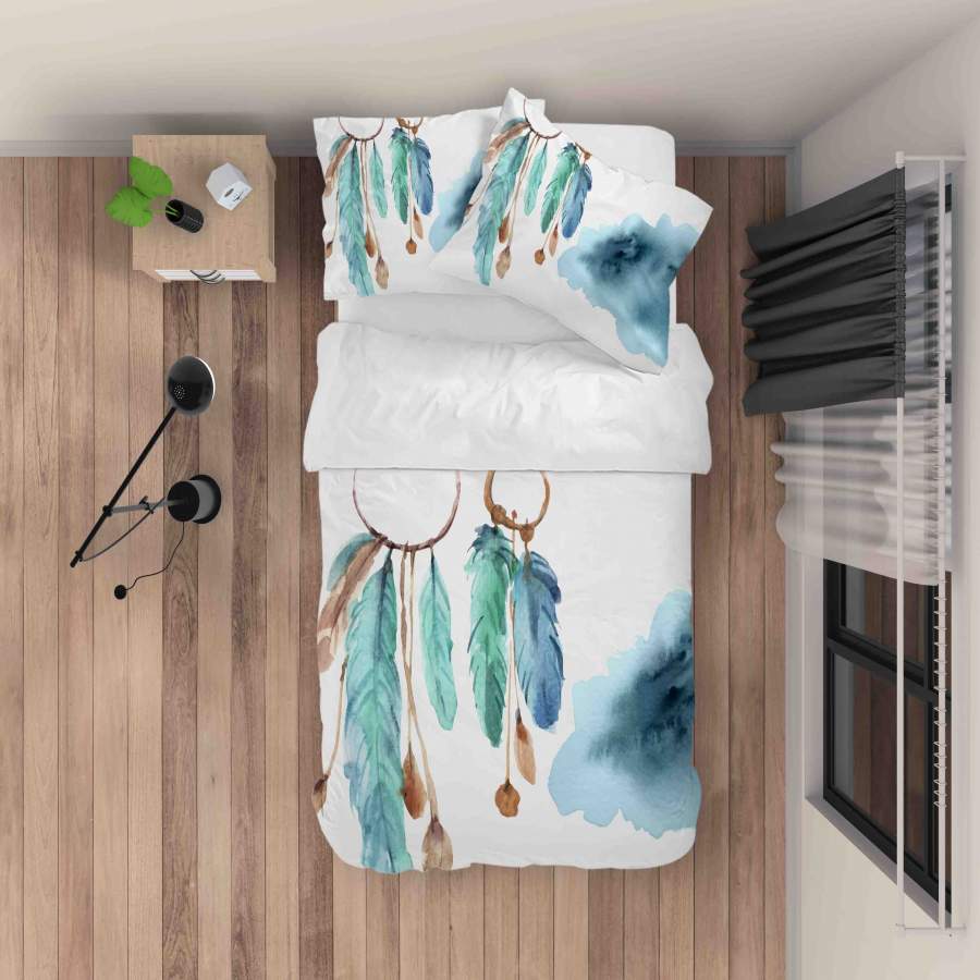 3D Watercolor Dreamcatcher Quilt Cover Set Bedding Set Duvet Cover Pillowcases SF016